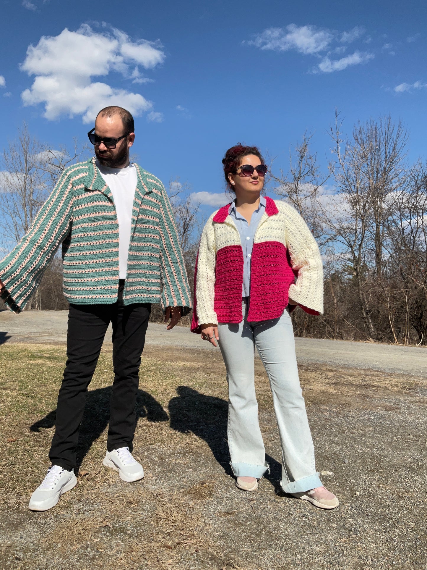 4-Piece Crochet BOG cardigan pattern collection – 4 Digital PDF Patterns | P-BOG, Hoodless Origami Bog, Tumbleweed Bog, and Darwin Cardigans