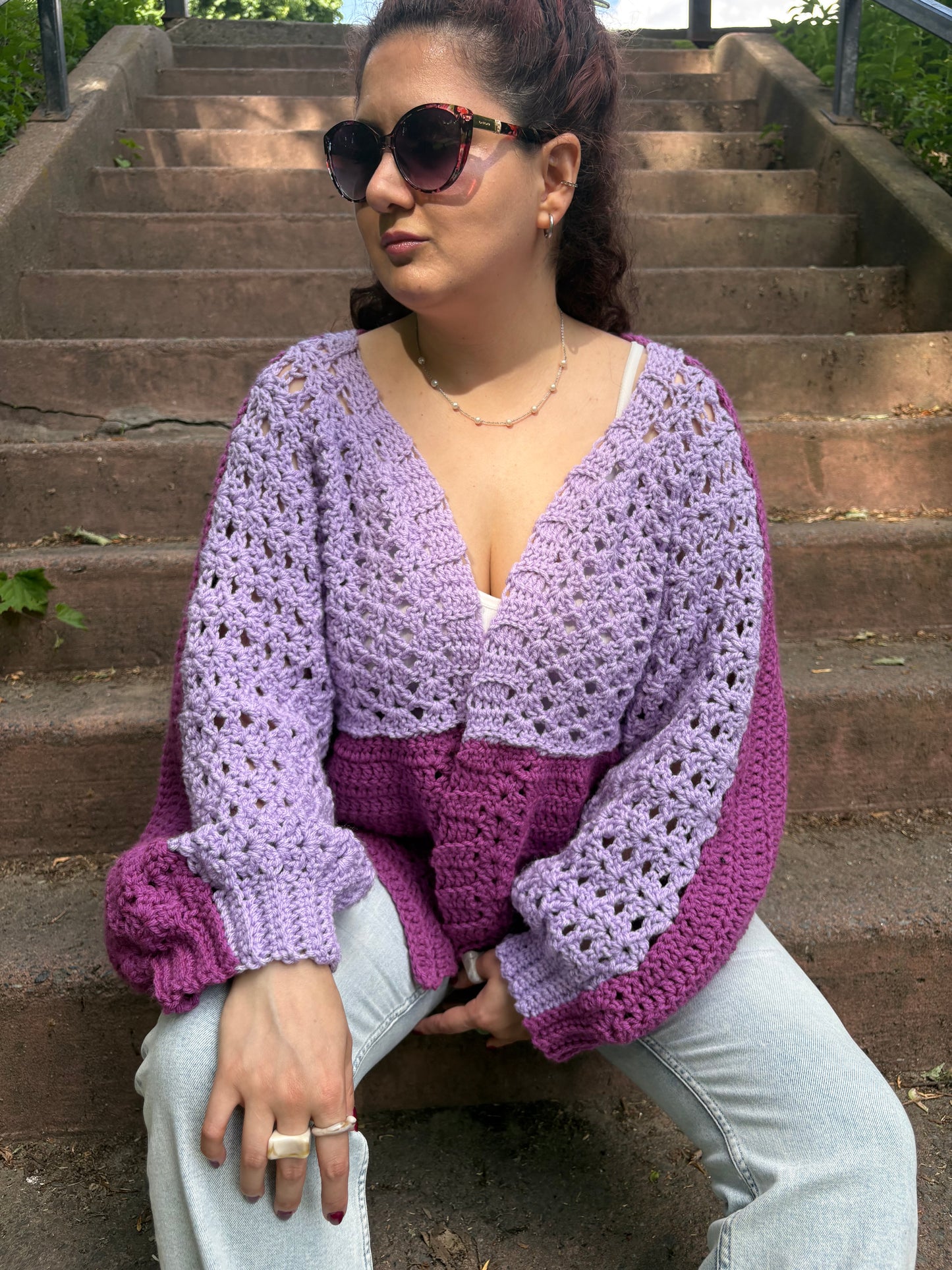 4- Piece Crochet BOG cardigan pattern collection – 4 Digital PDF Patterns | P-BOG, Origami Bog, Floral Kiss Bog, and Tumbleweed Bog Cardigans
