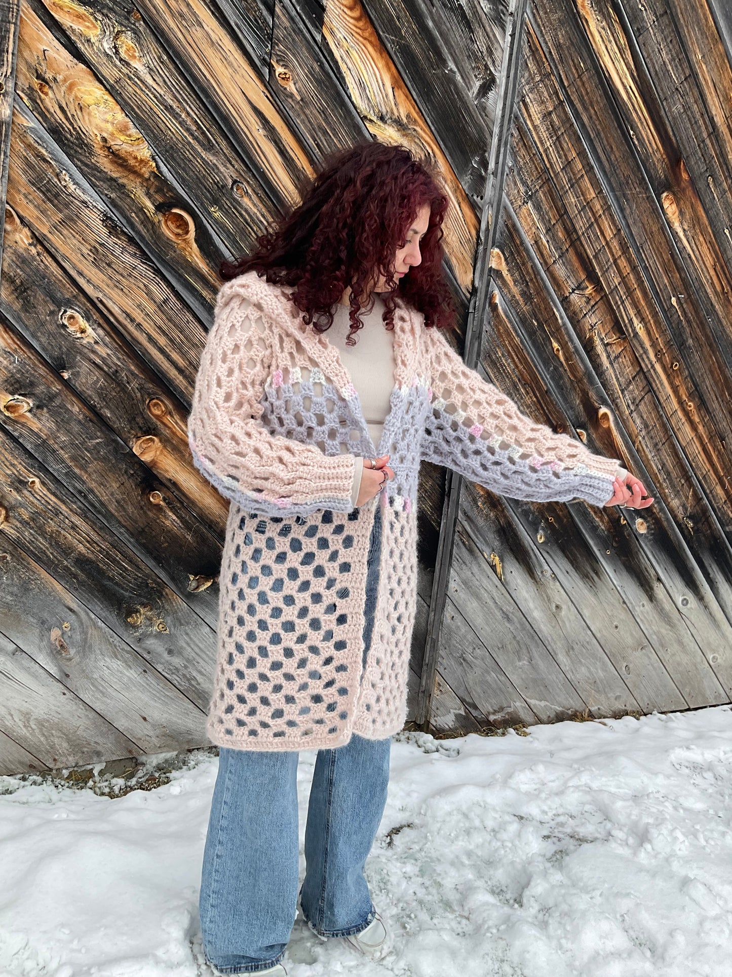 Crochet Origami Bog Jacket XS-6XL PDF Pattern / Crochet Jacket with Hoodie Pattern/ Easy Crochet Cardigan Pattern / Crochet Bog Cardigan