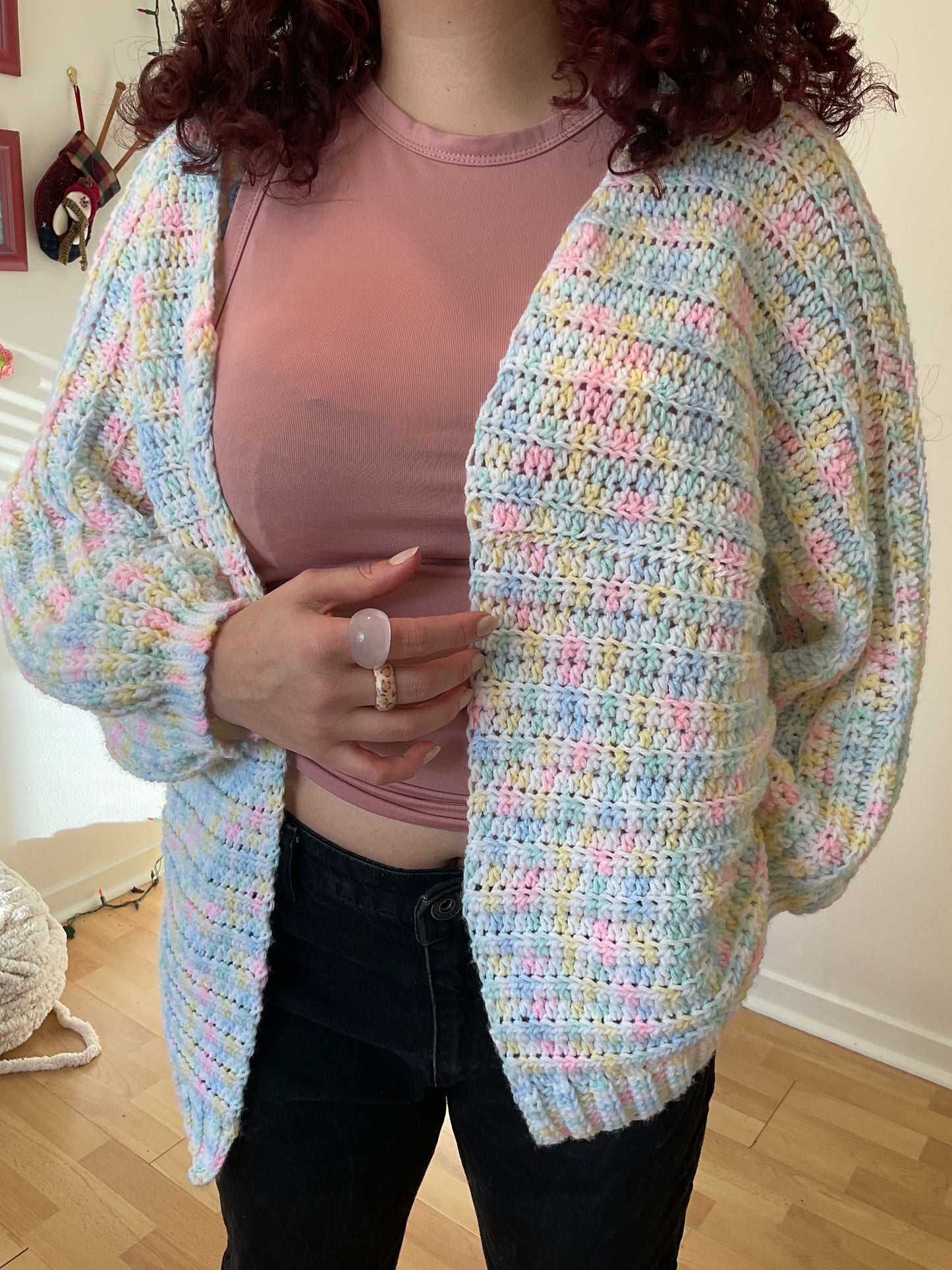 4- Piece Crochet BOG cardigan pattern collection – 4 Digital PDF Patterns | P-BOG, Hoodless Origami Bog, Curie Bog Cardi, and Floral Kiss