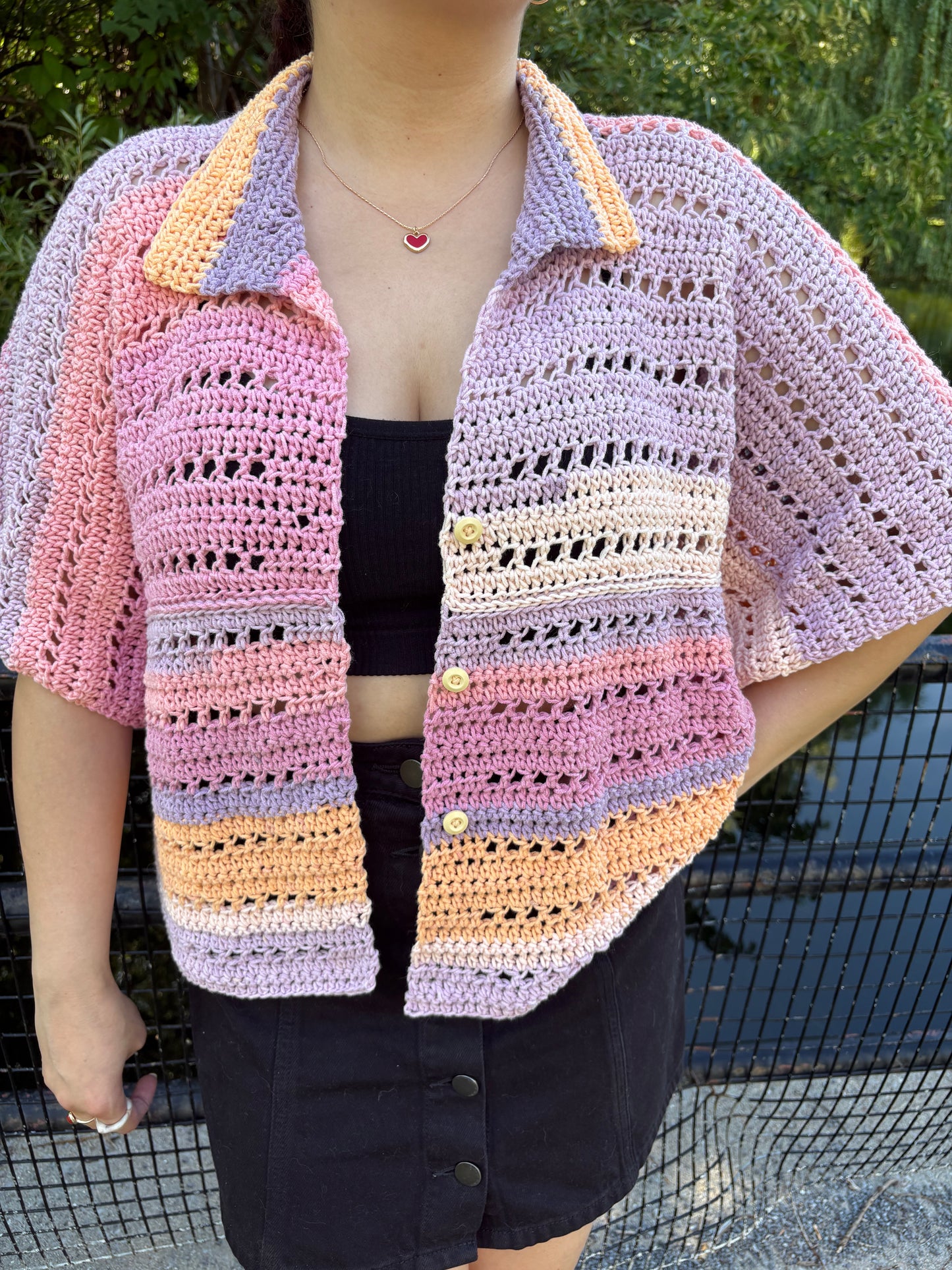 Marie BOG Shirt Crochet Pattern (Cotton) / XS - 3XL Crochet Shirt Pattern PDF/ Easy Crochet Bog Shirt/ Crochet Top Pattern