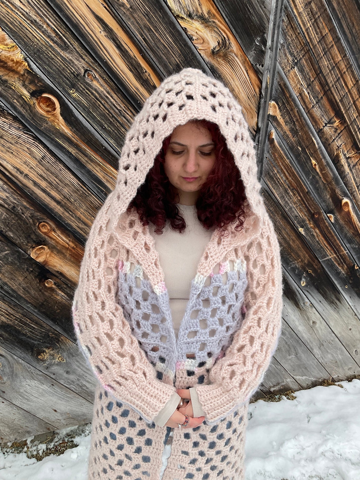 Crochet Origami Bog Jacket XS-6XL PDF Pattern / Crochet Jacket with Hoodie Pattern/ Easy Crochet Cardigan Pattern / Crochet Bog Cardigan