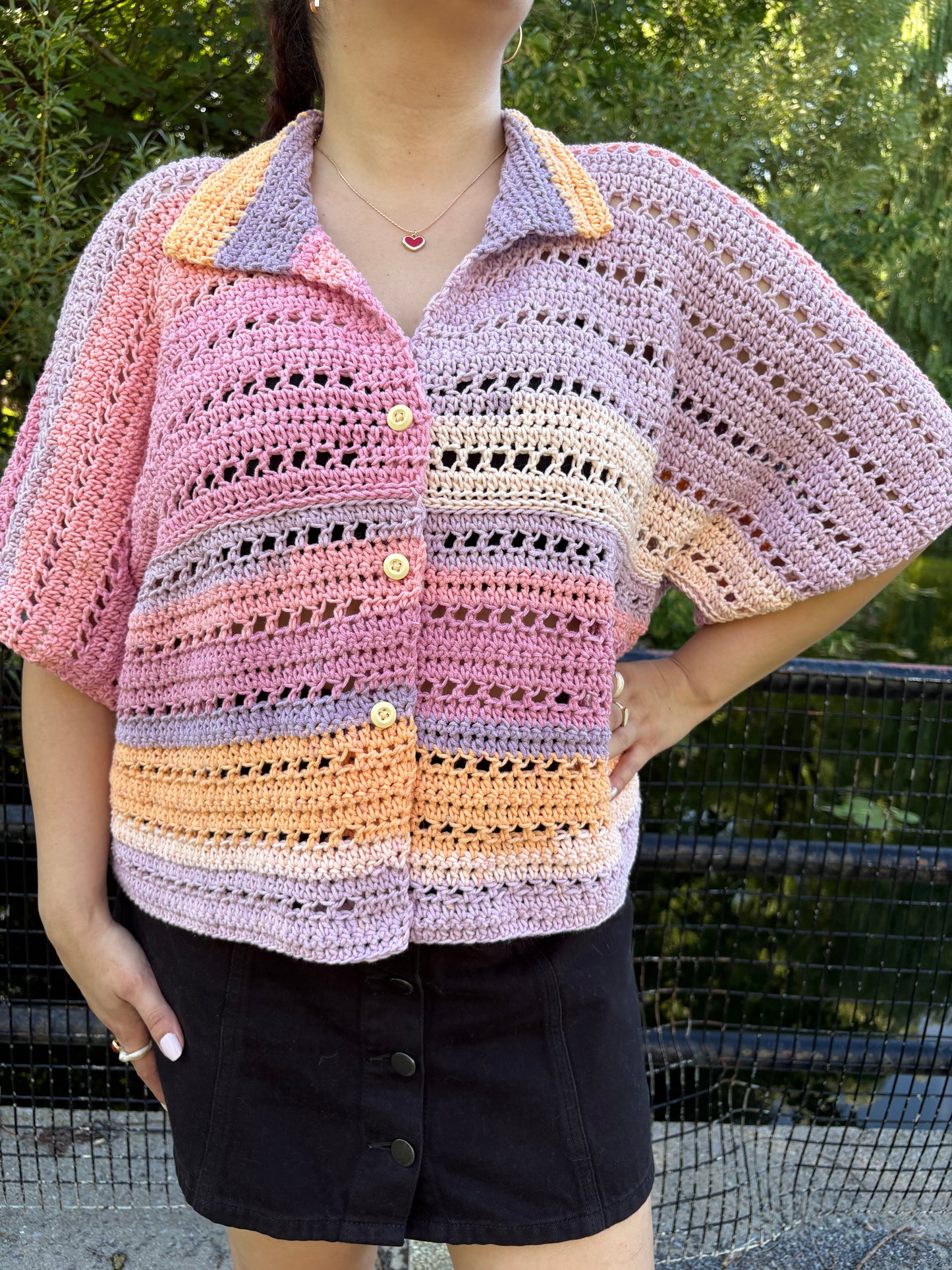 Marie BOG Shirt Crochet Pattern (Cotton) / XS - 3XL Crochet Shirt Pattern PDF/ Easy Crochet Bog Shirt/ Crochet Top Pattern