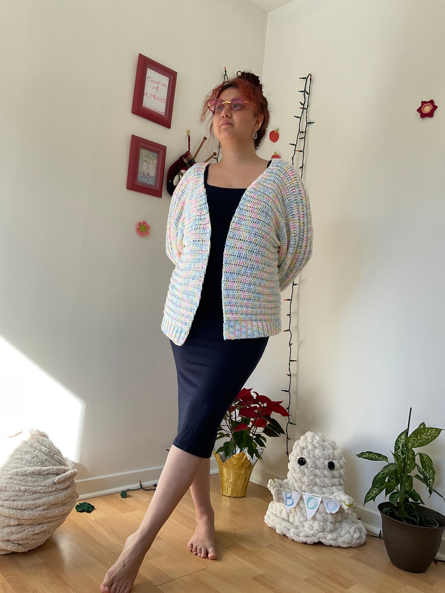 4- Piece Crochet BOG cardigan pattern collection – 4 Digital PDF Patterns | P-BOG, Origami Bog, Curie Bog Cardi, and Floral Kiss Bog Cardigans