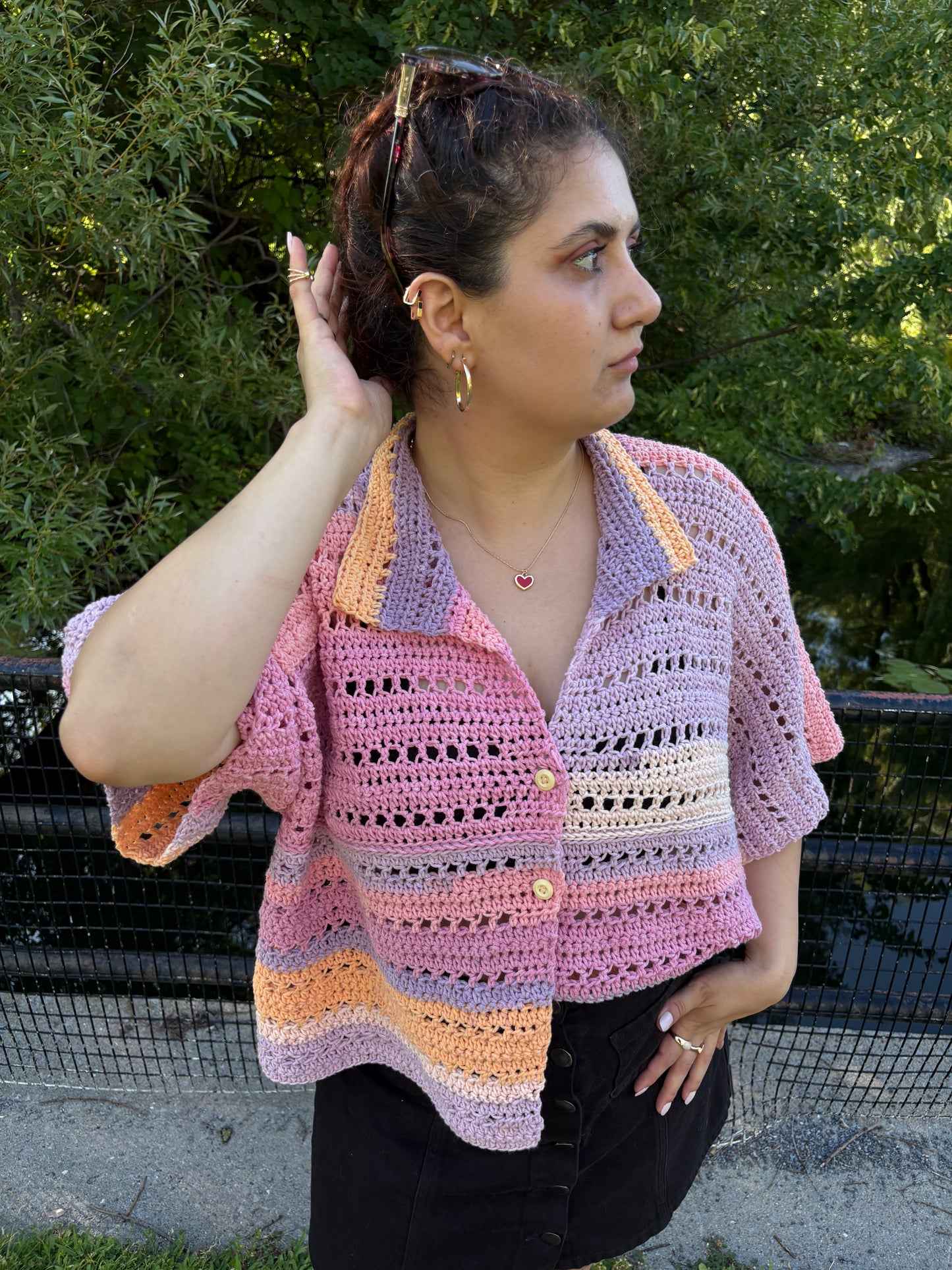 Stitch to Street: 8-piece Bundle | 8 Digital PDF Patterns | 3 Bog cardigans, 1 Bog vest, 1 relaxed-fit shirt, 1 kimono, 1 crochet bag, 1 scrunchie