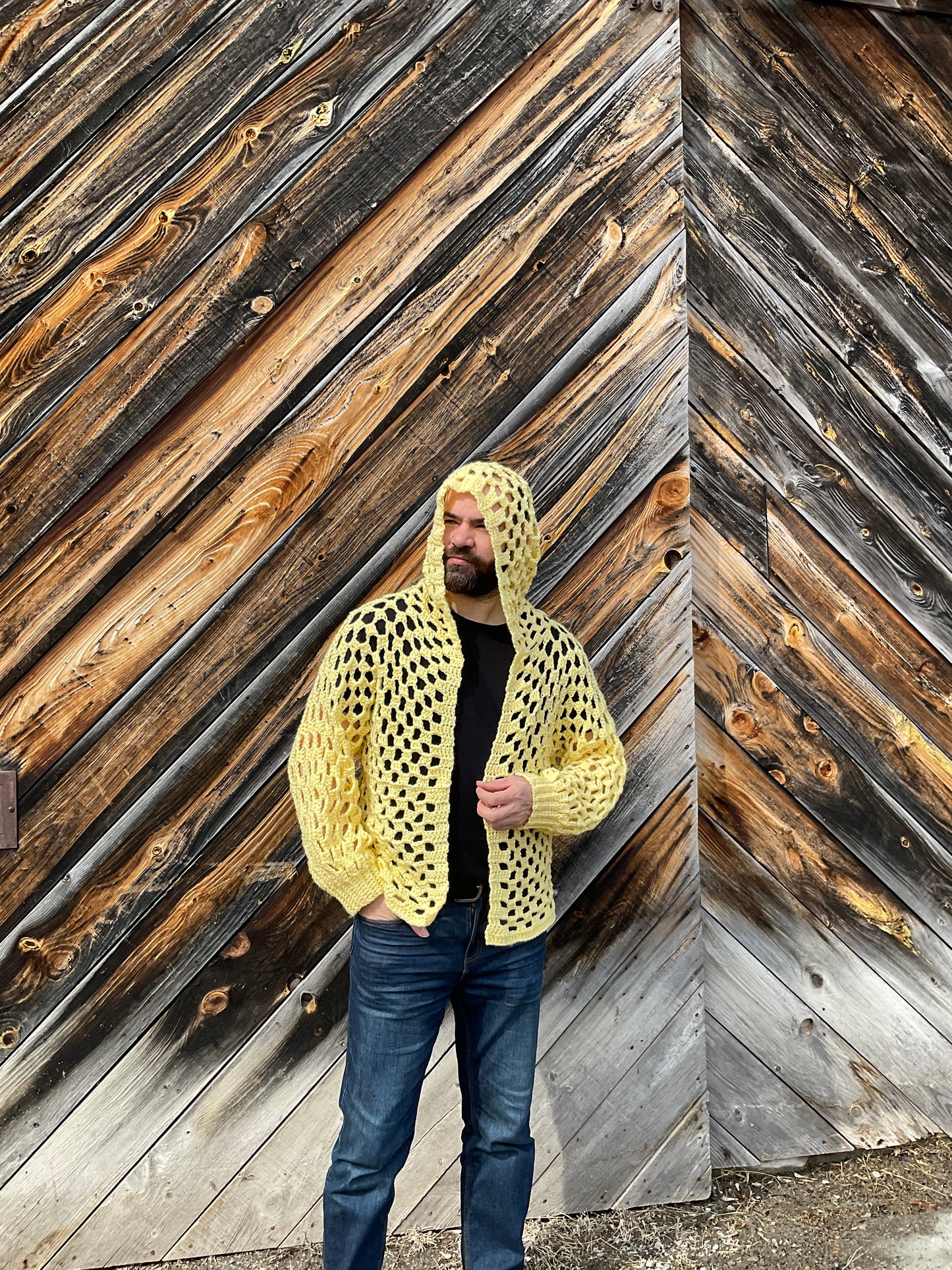 Crochet Origami Bog Jacket XXS-5XL PDF Pattern / Crochet Jacket with Hoodie Pattern/ Easy Crochet Cardigan Pattern / Crochet Bog Cardigan