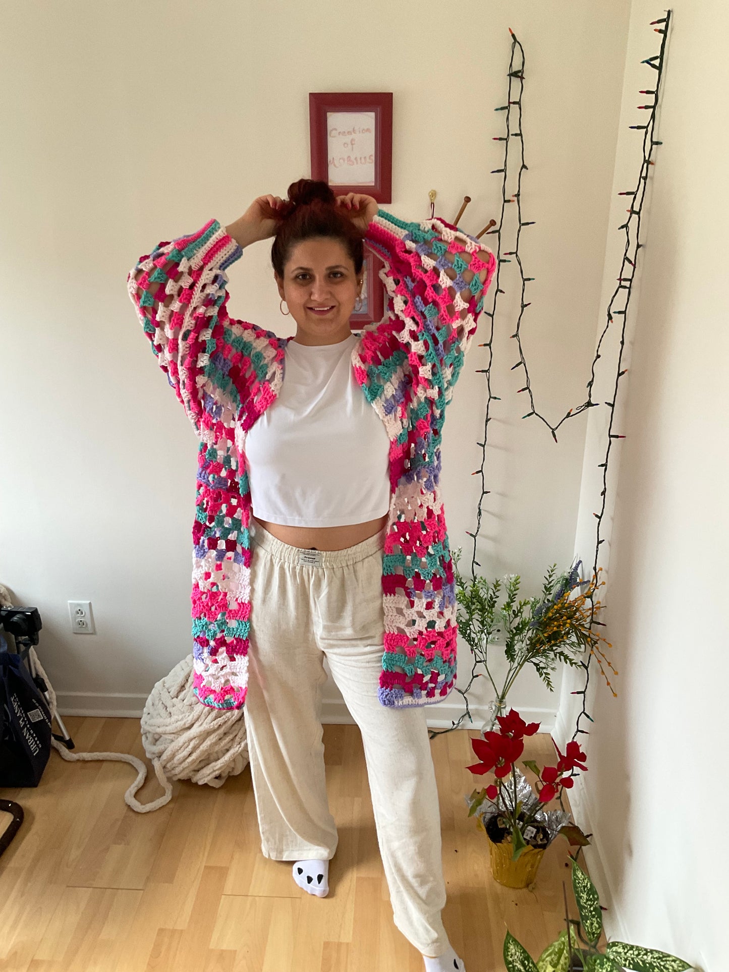 4- Piece Crochet BOG cardigan pattern collection – 4 Digital PDF Patterns | P-BOG, Hoodless Origami Bog, Floral Kiss Bog, and Tumbleweed Bog Cardigans