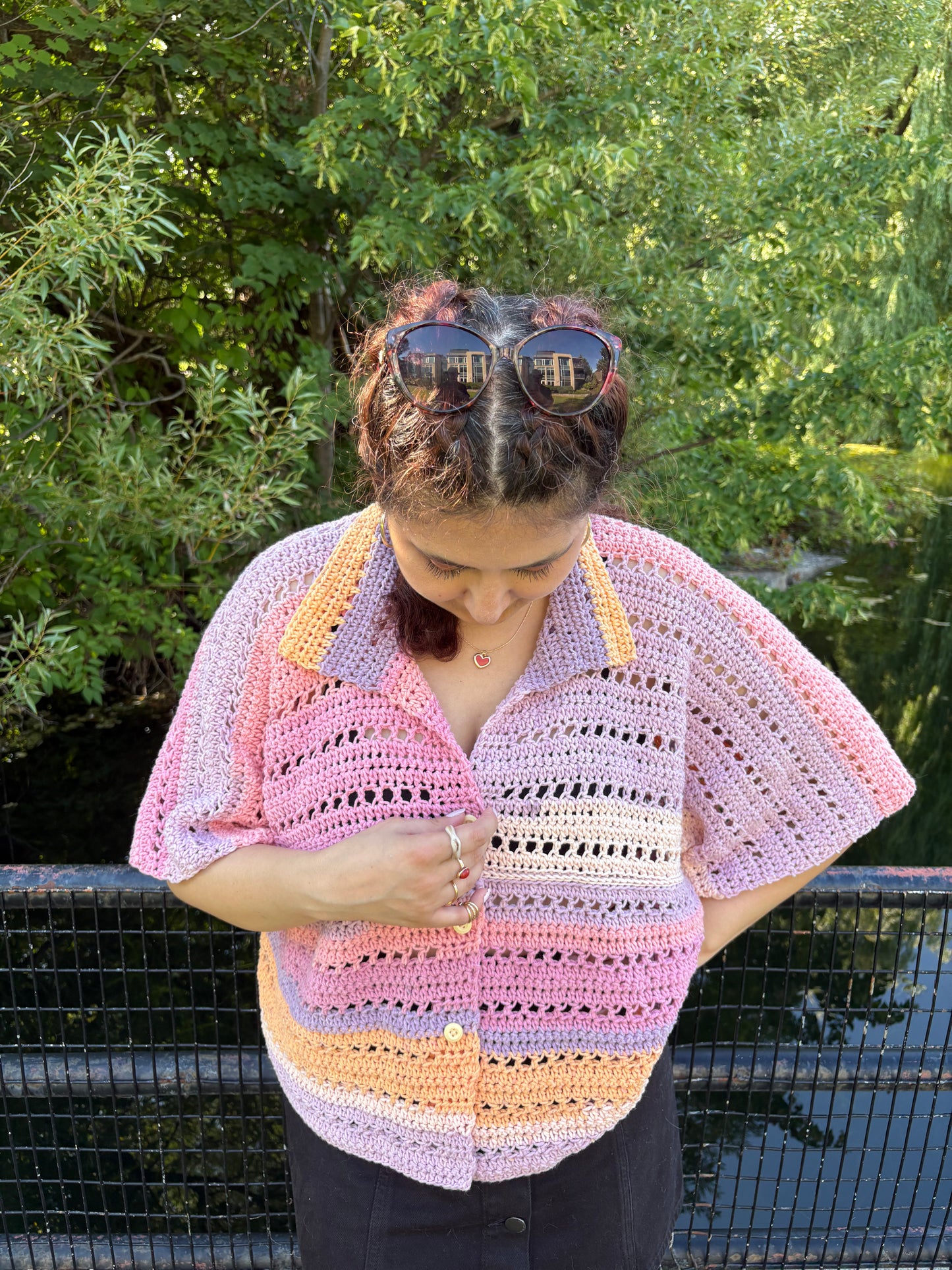 Marie BOG Shirt Crochet Pattern (Cotton) / XS - 3XL Crochet Shirt Pattern PDF/ Easy Crochet Bog Shirt/ Crochet Top Pattern