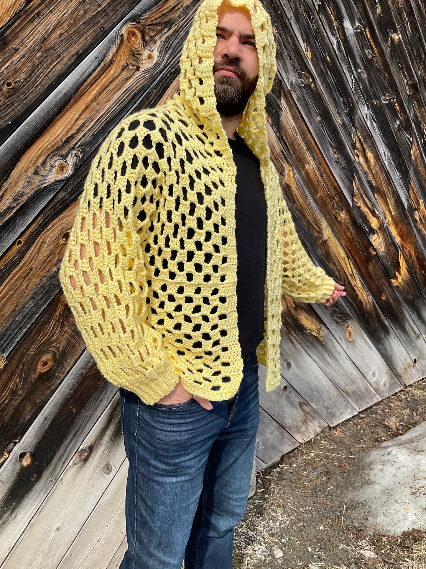 Crochet Origami Bog Jacket XS-6XL PDF Pattern / Crochet Jacket with Hoodie Pattern/ Easy Crochet Cardigan Pattern / Crochet Bog Cardigan
