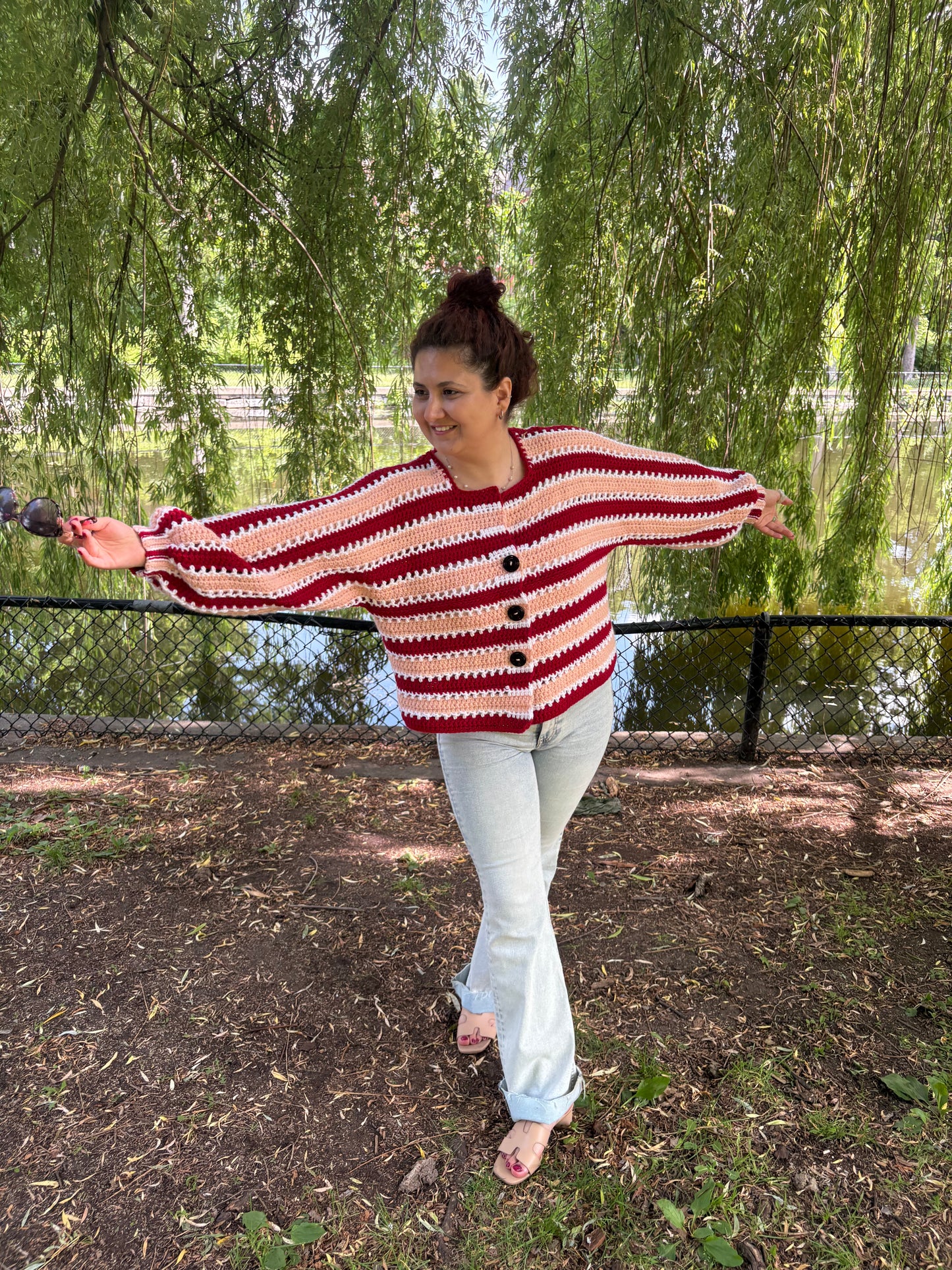 4- Piece Crochet BOG cardigan pattern collection – 4 Digital PDF Patterns | P-BOG, Hoodless Origami Bog, Curie Bog Cardi, and Floral Kiss