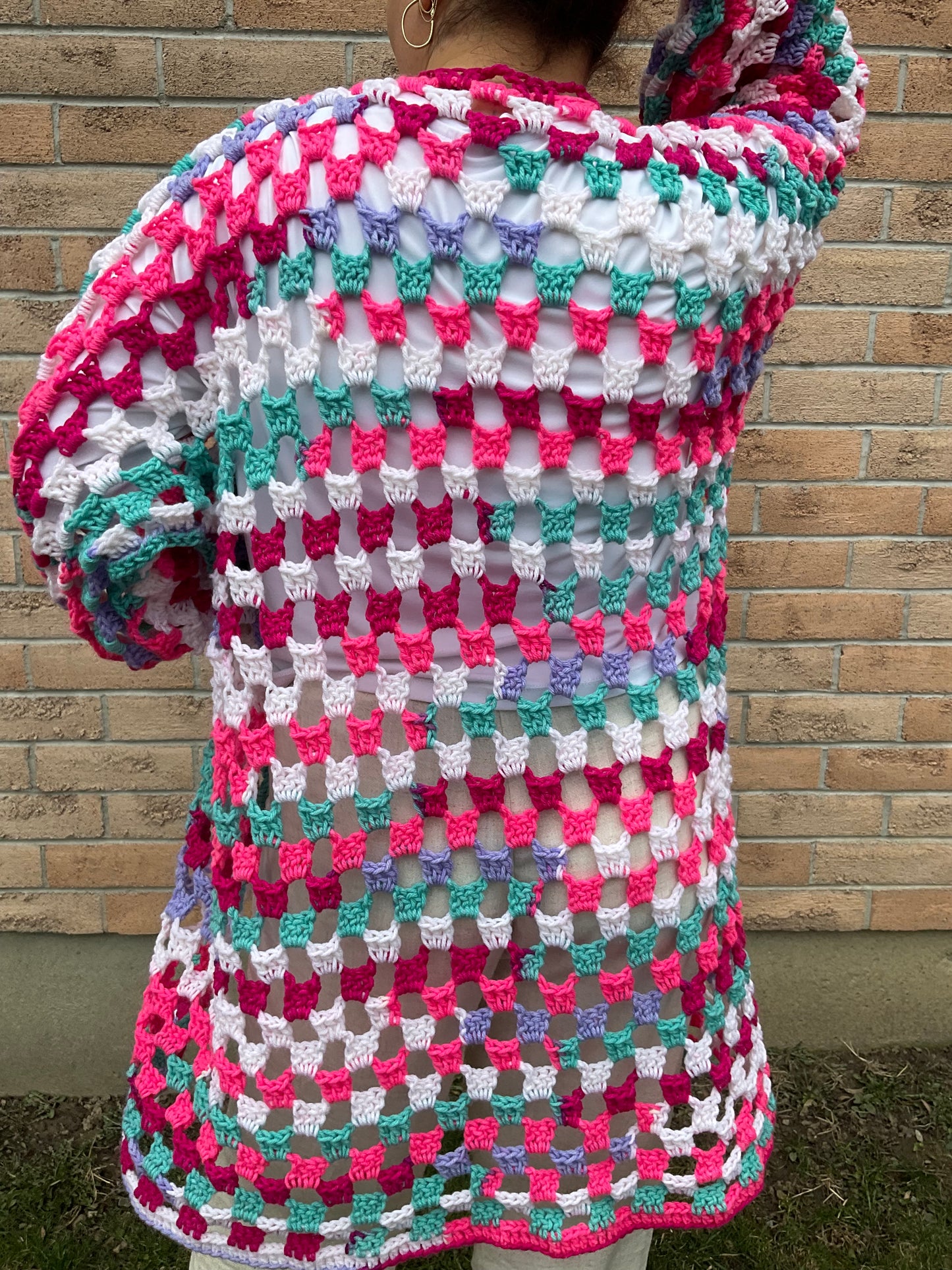 4-Piece Crochet BOG cardigan pattern collection – 4 Digital PDF Patterns | P-BOG, Hoodless Origami Bog, Tumbleweed Bog, and Darwin Cardigans