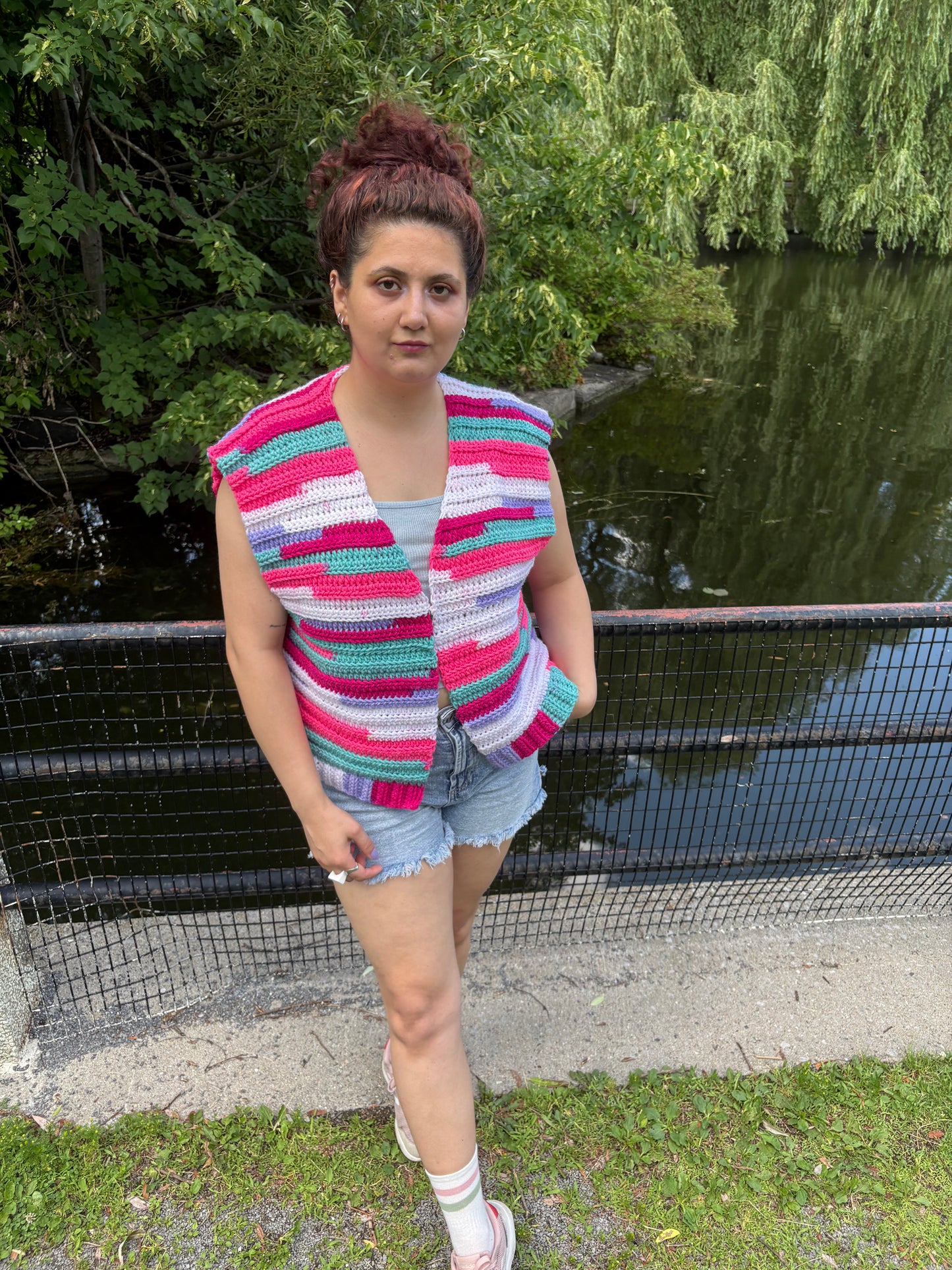 P-BOG Vest Crochet Pattern – One-Piece Sleeveless Vest – Sizes XS to 4XL – Easy Level – Modern BOG Construction – PDF