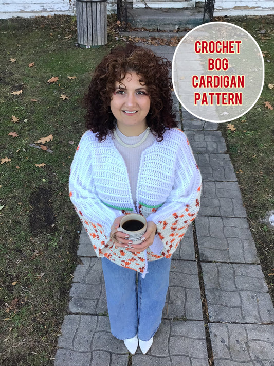 Crochet Darwin Bog Jacket Pattern S/M/XL/2XL/3XL/4XL / Crochet Cardigan Pattern/ Crochet Cardigan Pattern/  Crochet Cardigan