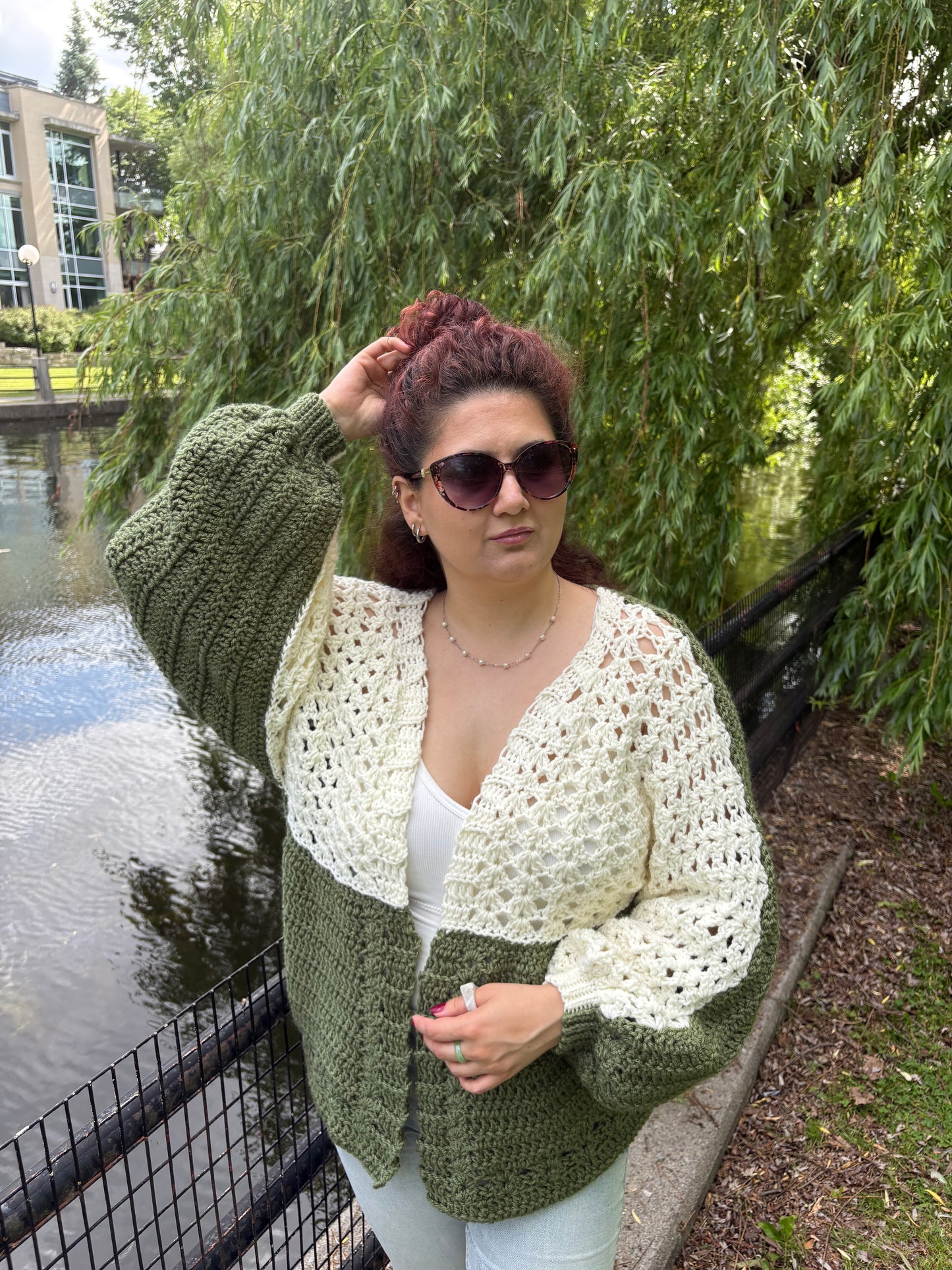 4- Piece Crochet BOG cardigan pattern collection – 4 Digital PDF Patterns | P-BOG, Origami Bog, Floral Kiss Bog, and Tumbleweed Bog Cardigans