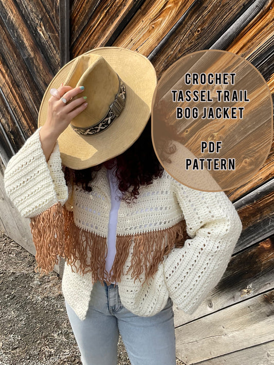 Crochet Tumbleweed BOG Jacket Pattern/ XS-5XL Crochet Cardigan Pattern PDF/ Easy crochet bog cardigan/ Crochet Bog Cardigan