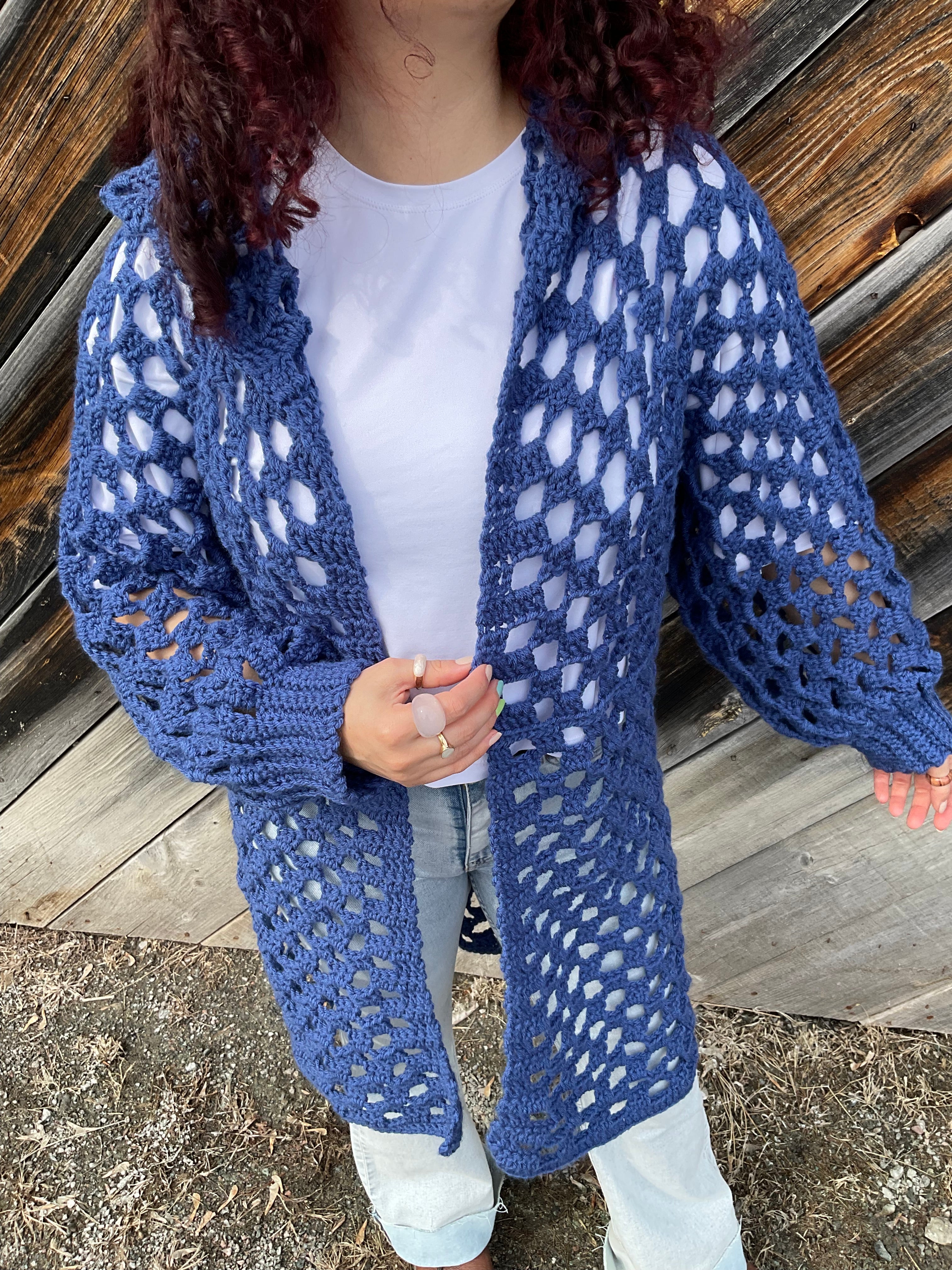 Crochet Origami Bog Jacket XXS-5XL PDF Pattern / Crochet Jacket