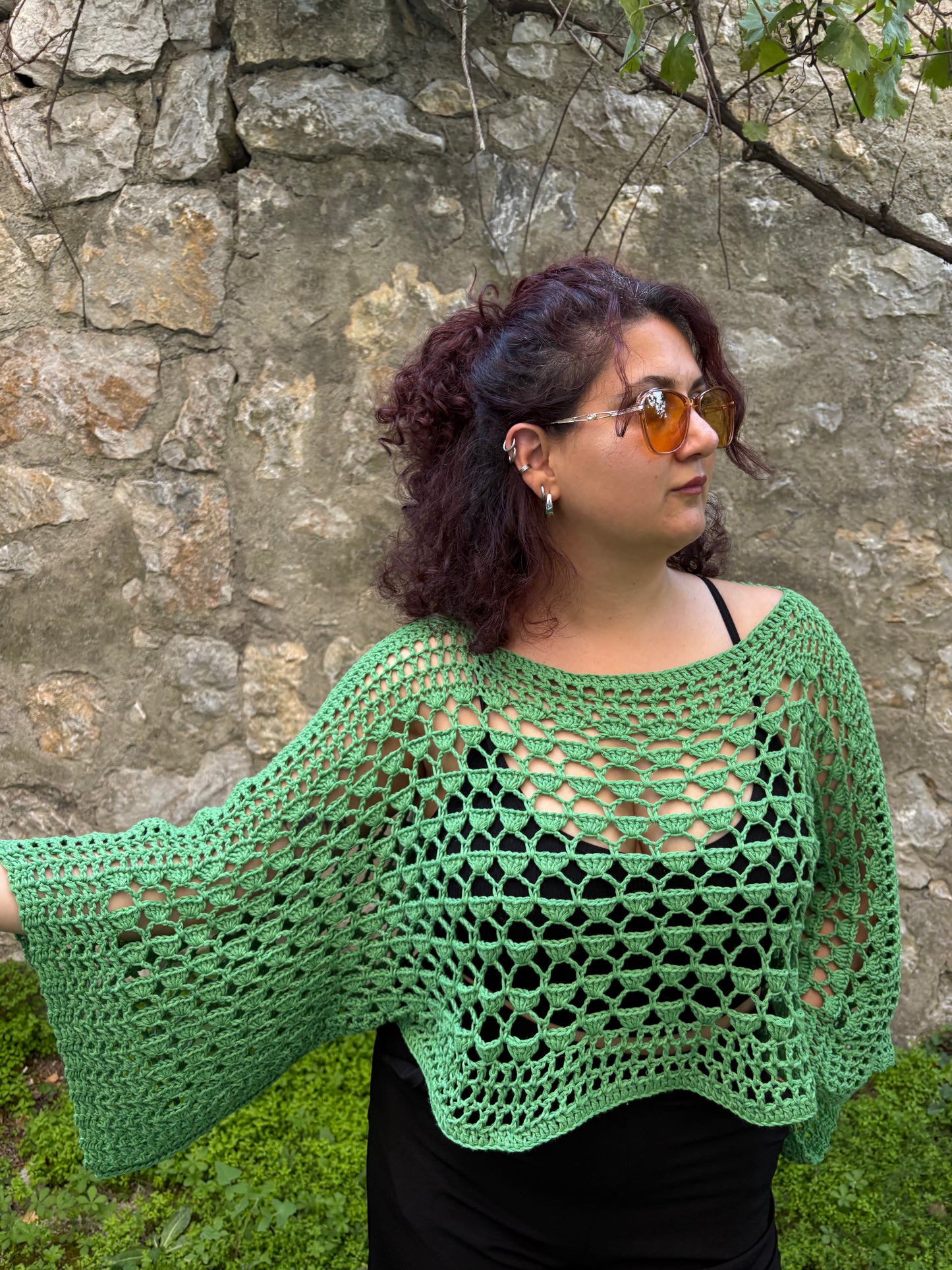 Lovelace Crochet Top Pattern – Easy, One Piece Crochet Top, XS-5XL (PDF Pattern)