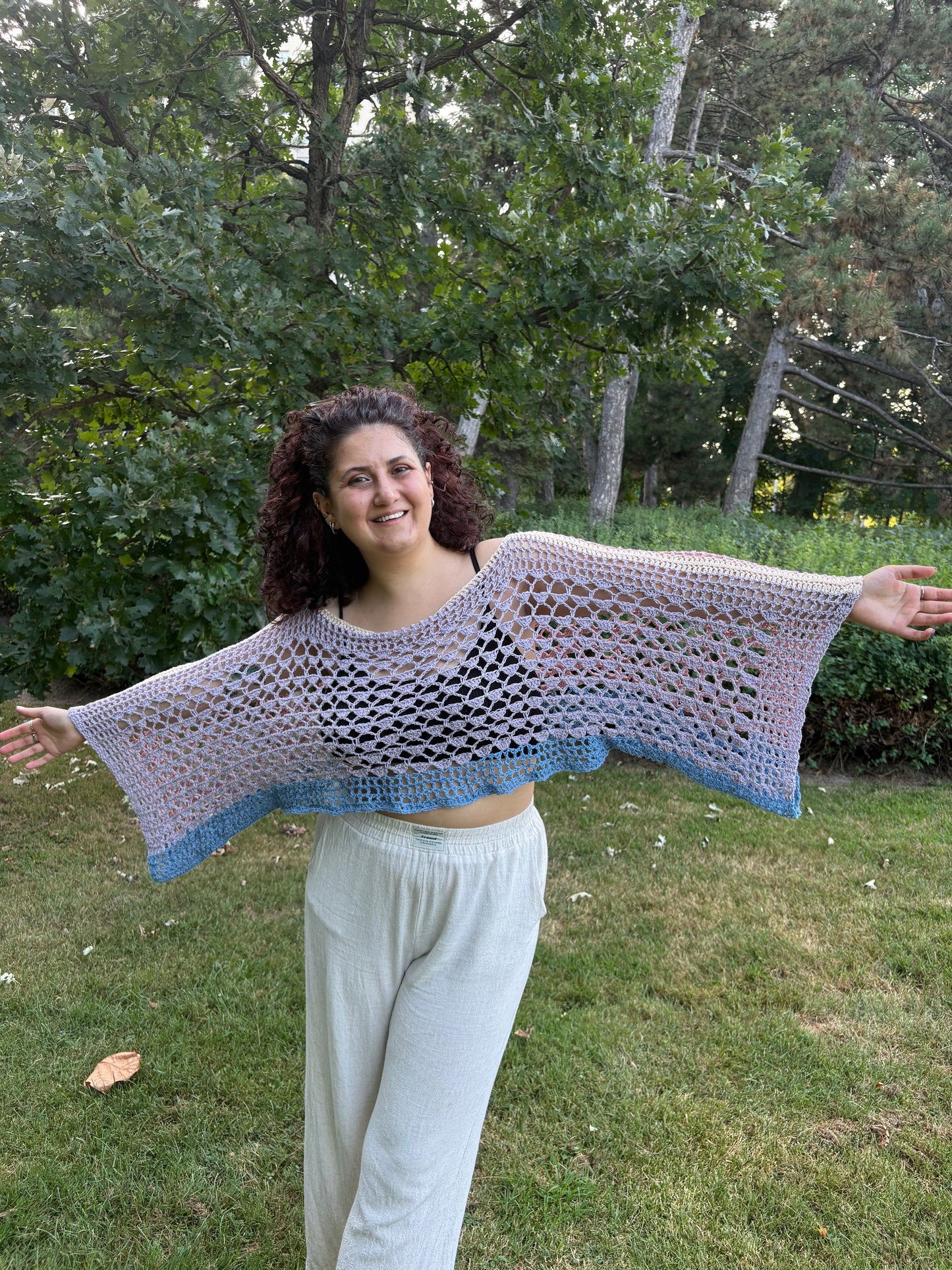 Lovelace Crochet Top Pattern – Easy, One Piece Crochet Top, XS-5XL (PDF Pattern)