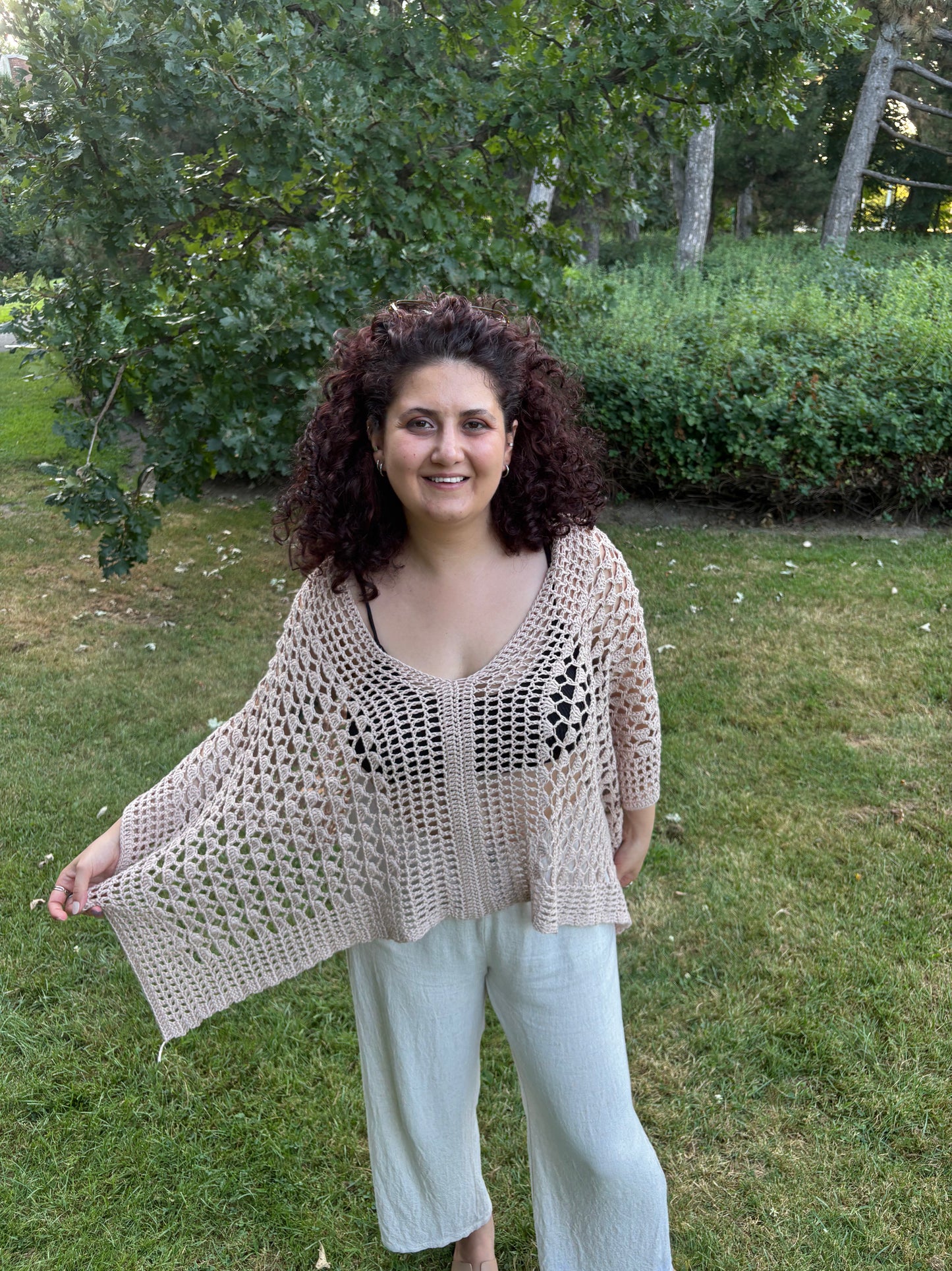 Lovelace Poncho Crochet Pattern/ XS - 5XL Crochet Poncho Pattern PDF/ Easy crochet wear / Crochet shawl pattern