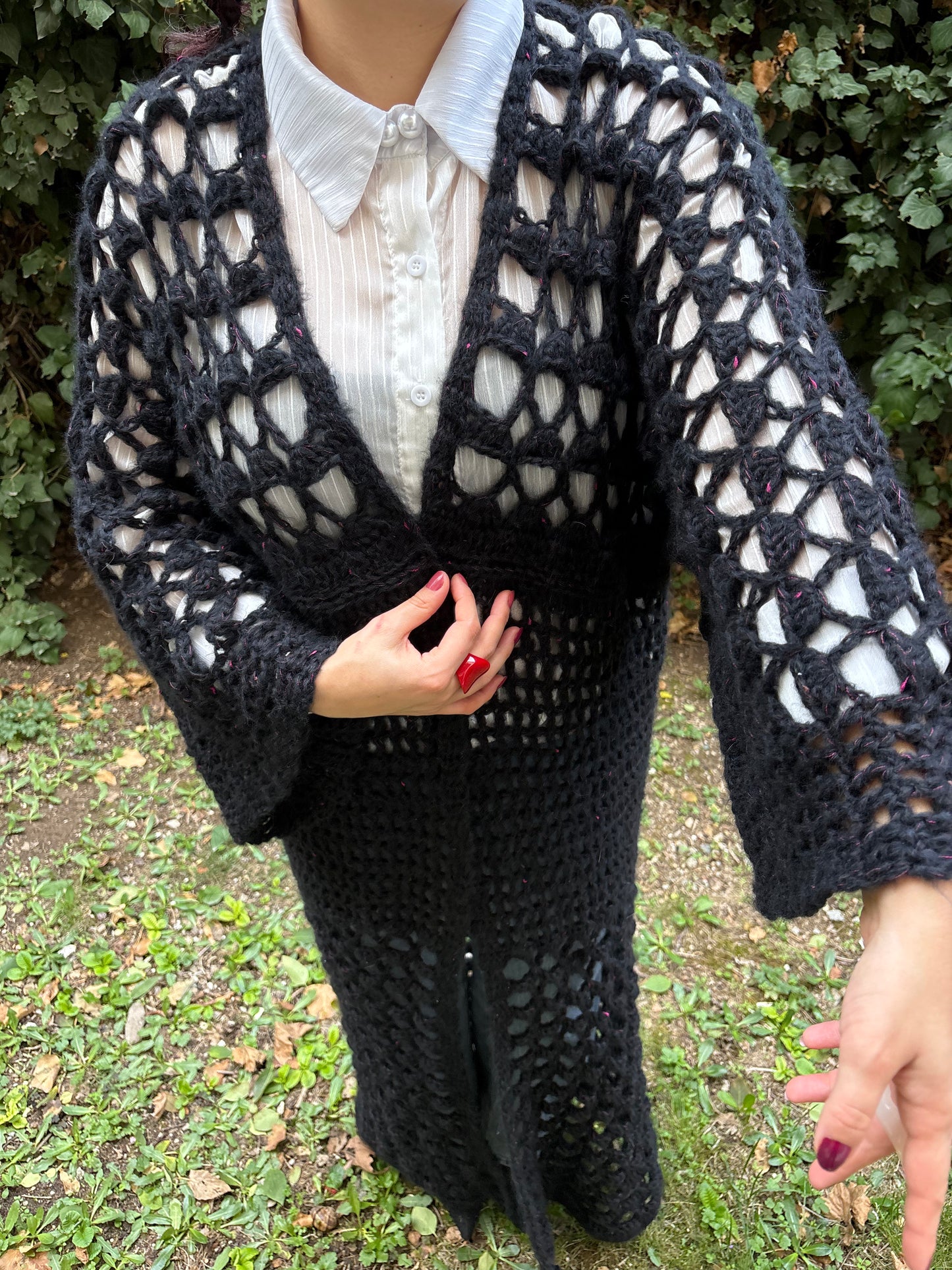 Lovelace BOG Kimono Crochet Pattern (Long/Black)/ XS - 4XL Crochet Kimono Pattern PDF/ Easy crochet bog kimono / Crochet Bog Cardigan