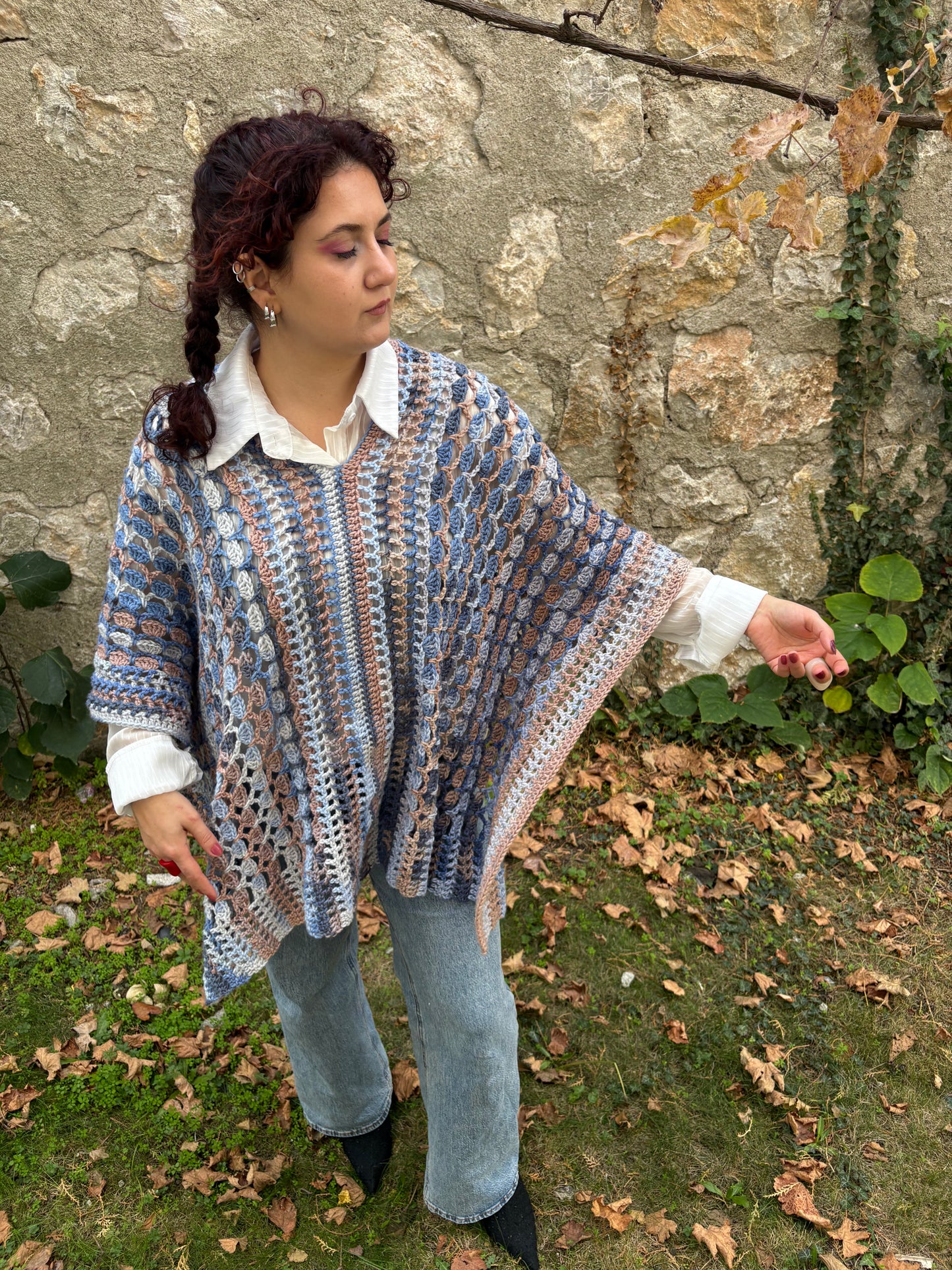 Lovelace Poncho Crochet Pattern/ XS - 5XL Crochet Poncho Pattern PDF/ Easy crochet wear / Crochet shawl pattern