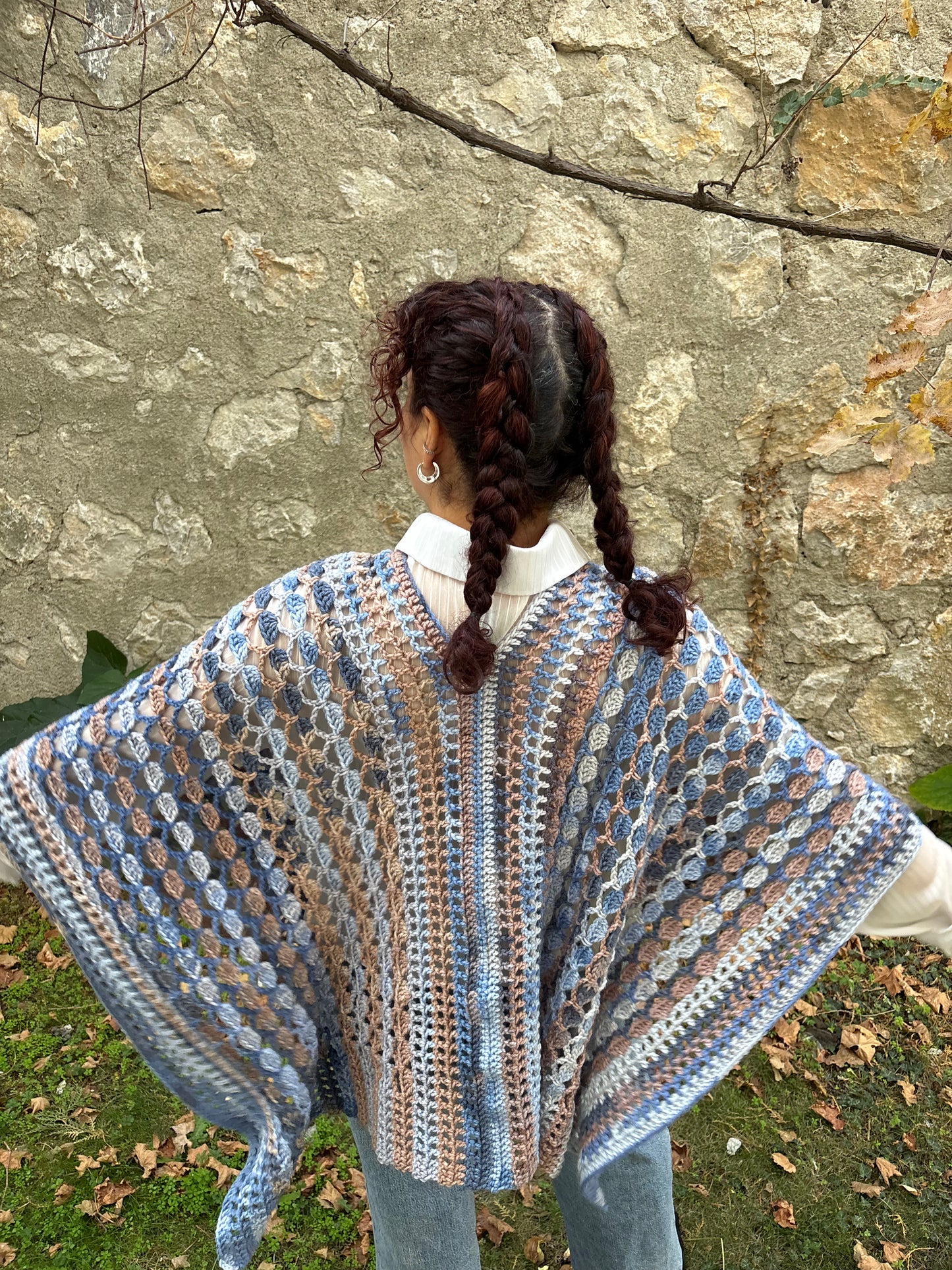 Lovelace Poncho Crochet Pattern/ XS - 5XL Crochet Poncho Pattern PDF/ Easy crochet wear / Crochet shawl pattern