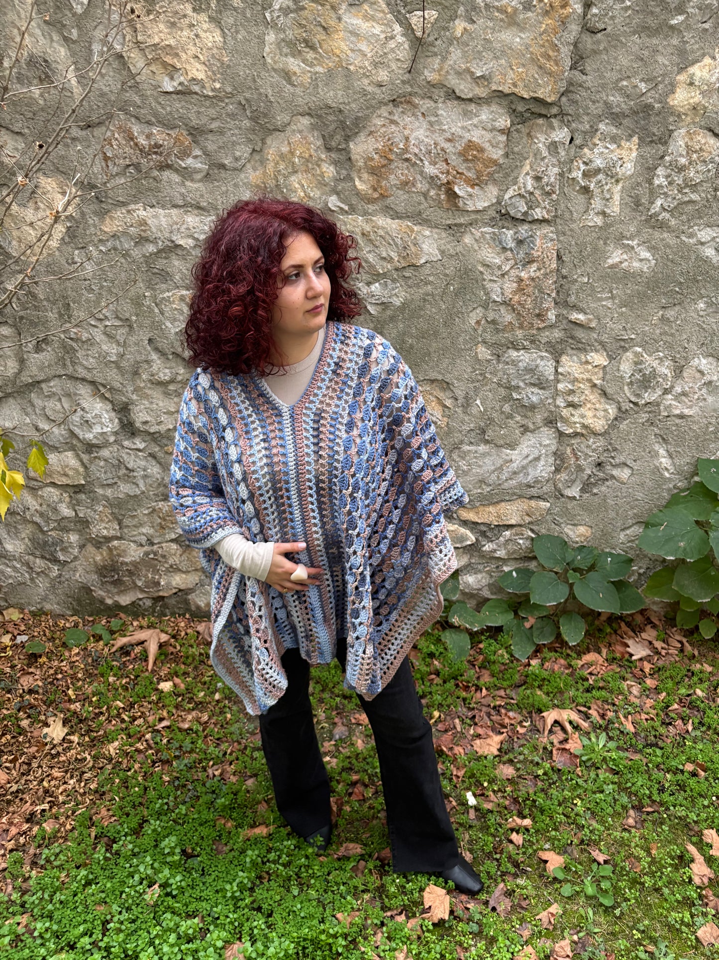 Lovelace Poncho Crochet Pattern/ XS - 5XL Crochet Poncho Pattern PDF/ Easy crochet wear / Crochet shawl pattern