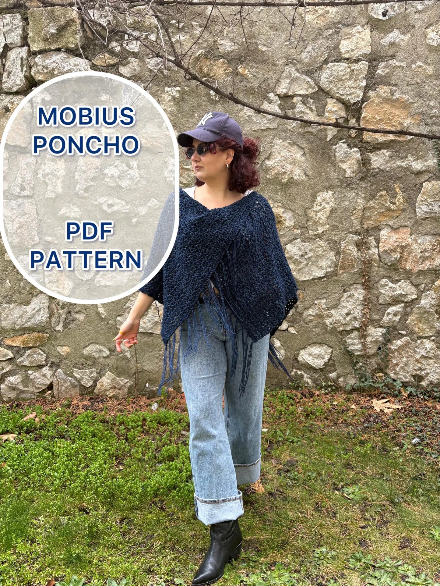 Mobius Poncho Crochet Pattern/ XS - 5XL Crochet Poncho Pattern PDF/ Easy crochet wear / Crochet shawl pattern