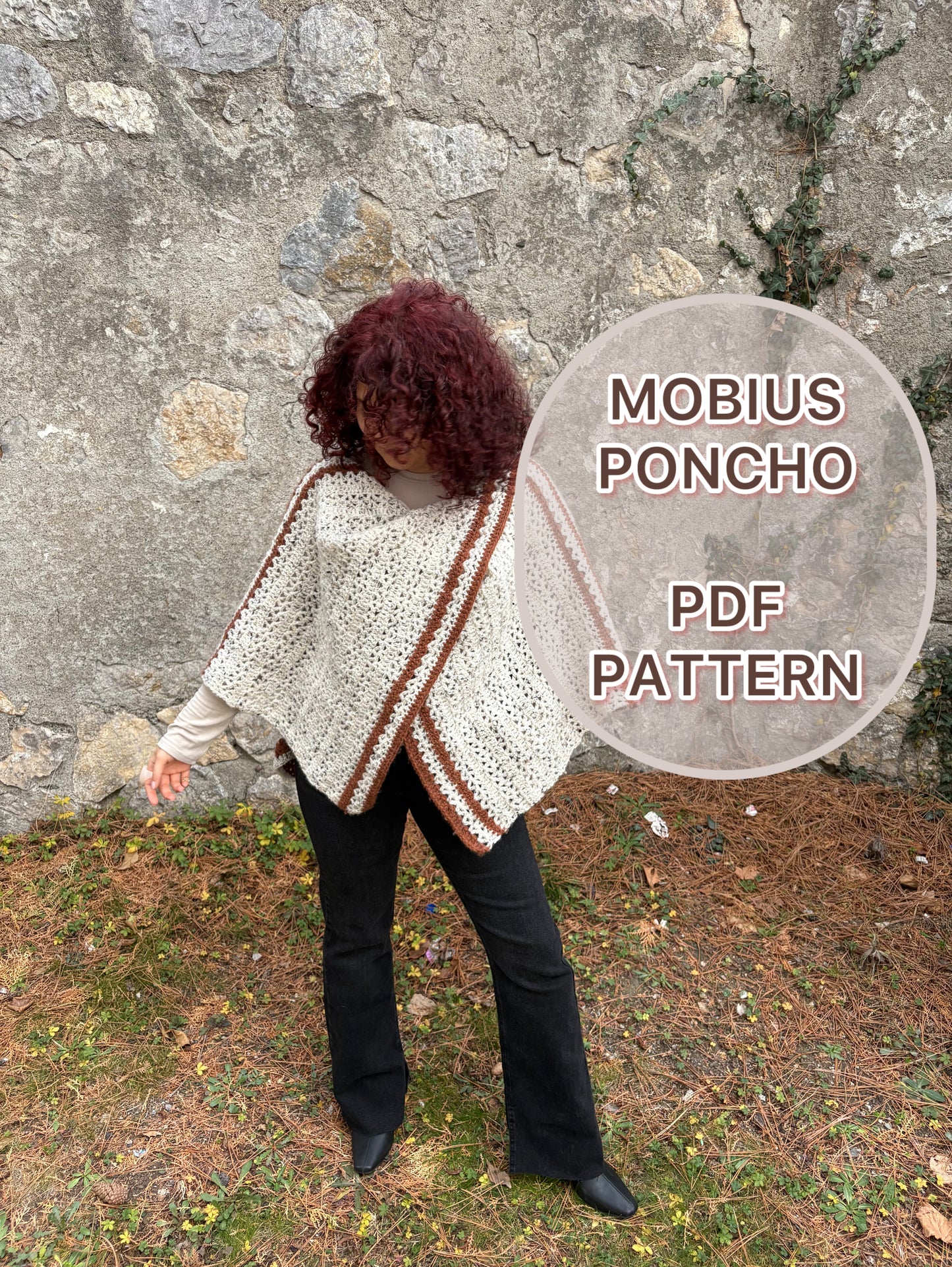 Mobius Poncho Crochet Pattern/ XS - 5XL Crochet Poncho Pattern PDF/ Easy crochet wear / Crochet shawl pattern